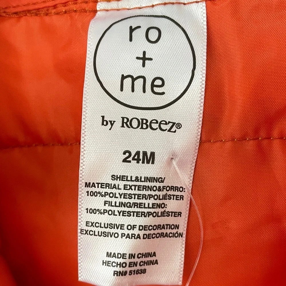 Robeez Ro + Me Yellow Orange Coat Jacket Lion Print Size 24 Months